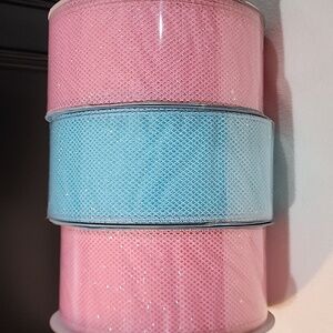 NEW 3 Rolls Mermaid Sparkle Kirkland Wire-edged Ribbon, 150 yds total